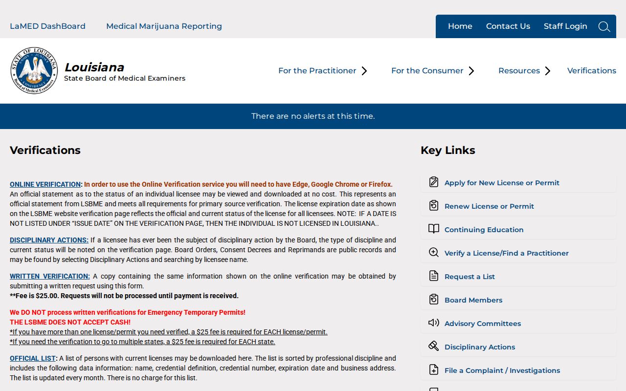 Caddo Parish resident lookup medical license verification